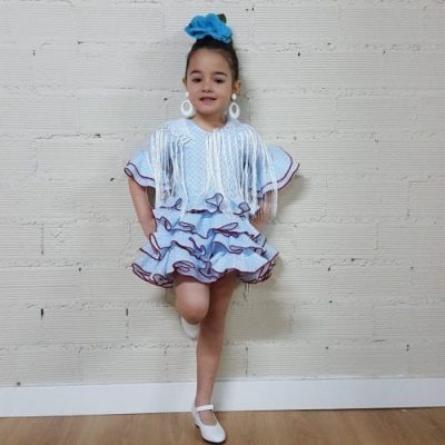 Traje flamenca niña corto Anita 1