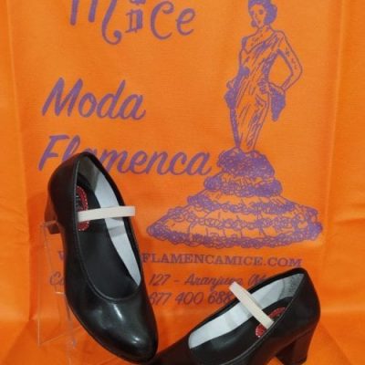 Zapato flamenco negro goma. 2501