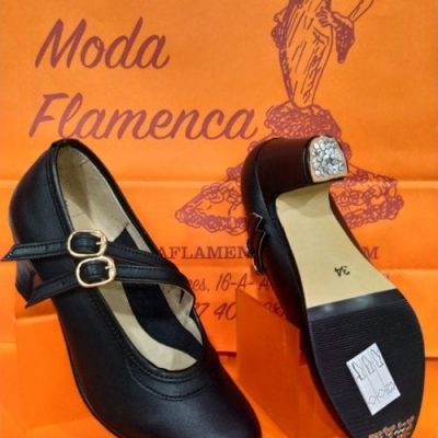 Zapato flamenca baile Taranta piel T/N 4013