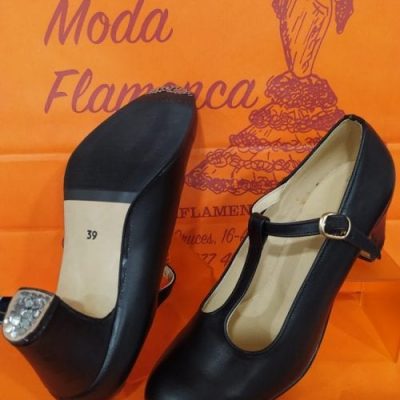 Zapato flamenca baile Candela piel T/N 2507