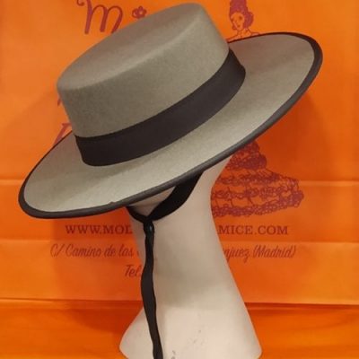 Sombrero cordobés fieltro marrón.