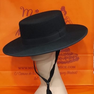Sombrero cordobés fieltro negro.