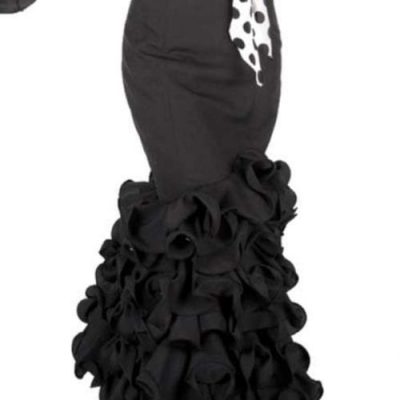 Falda flamenca rociera negra.