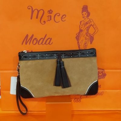 Bolso de mano en piel