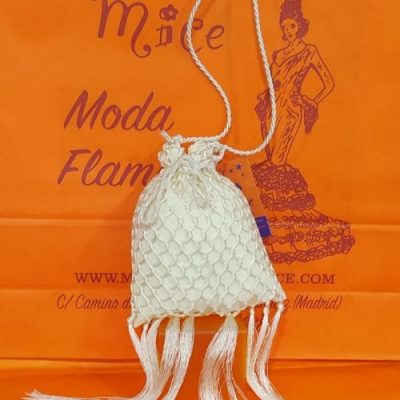 Bolso flamenca crochet - beige