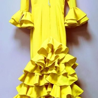 Traje de flamenca Señora Lirio - 36, Amarillo