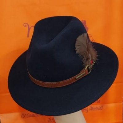 Sombrero paño de lana azul marino - 56