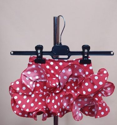 Falda flamenca niña corta Lolita - 0, Rojo/lunar 1 cm