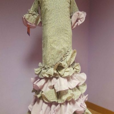 Traje de flamenca niña largo Margarita Combinado Lila - 10